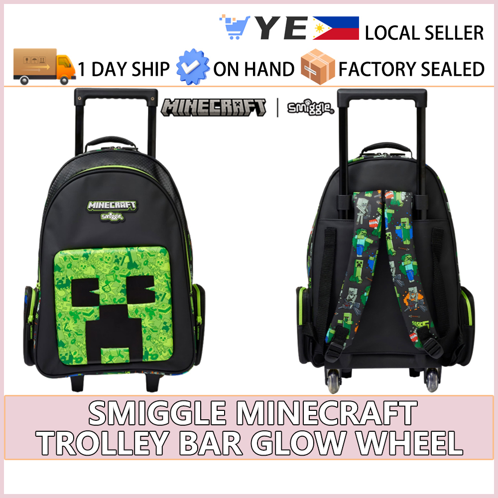 minecraft trolley school bag