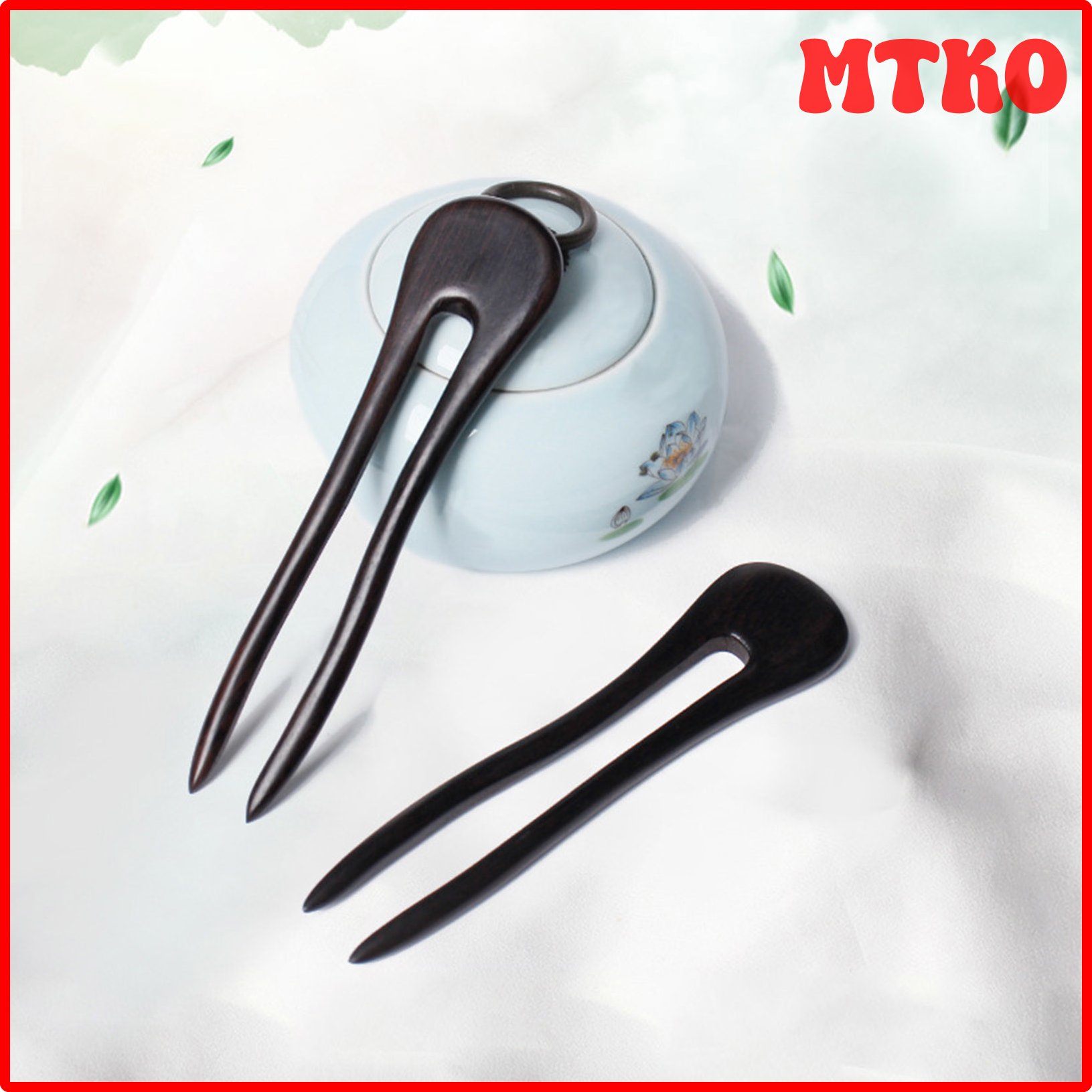 [MTKO] Black Wood Handmade U Shaped Hair Sticks Forks Wooden Hairpins Clips Women Girls Hair Bun Maker Chinese Hair Accessories ✬✫✩ ราคา  19,282 บาท*ส่งฟรี