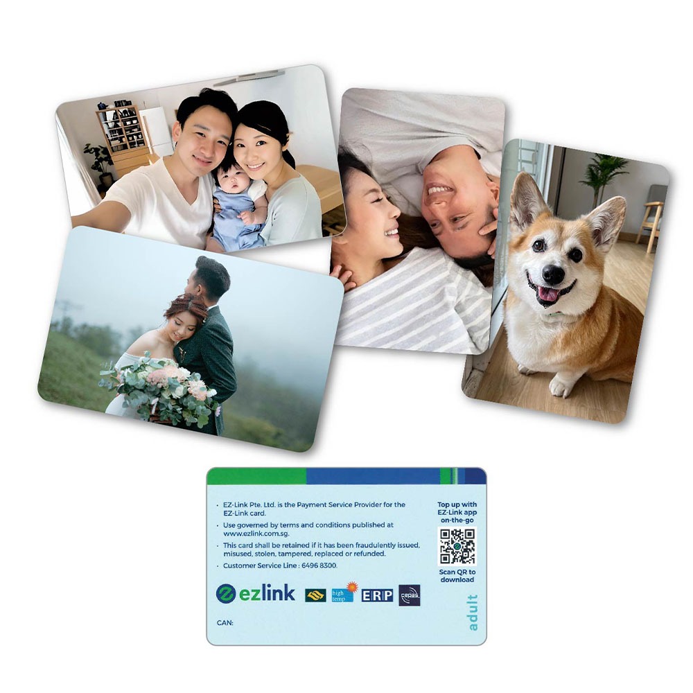 Customised EZlink cards featuring your personal photo and design. Perfect Personalised gift for Christmas/Birthday/Anniv