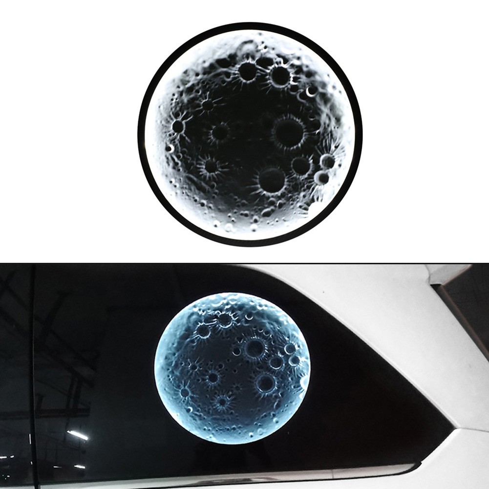 【Eelhoe】 3D Relief Xe LED mặt trăng ánh sáng đèn trắng xanh cho xe ô tô với cài đặt dễ dàng [phát hành sản phẩm mới] [hàng tồn kho Lớn]
