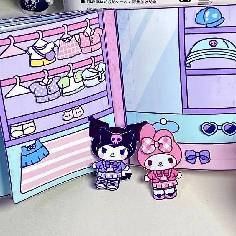 Easehome 6 phong cách Sanrio gói Vật liệu Pinch Búp Bê Giấy giải nén vui vẻ mymelody kuromi cinnamor