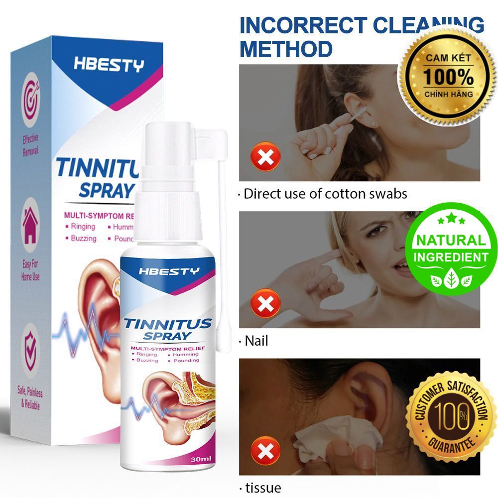 Chai Xịt Nấm Tai-Tinnitus Spray – Diệt Nấm Tai, Hết Ù, Đau Tai, Lãng Tai, Mất Thính Giác_SIÊU RẺ