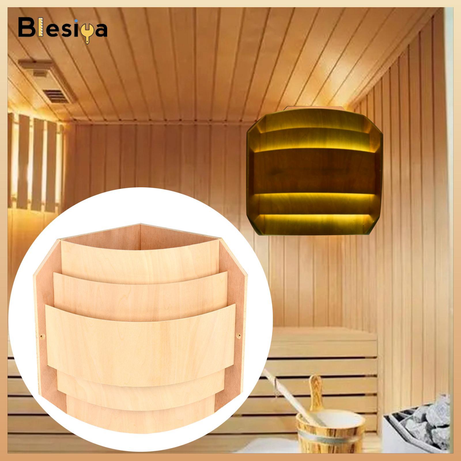 Blesiya Steam Room Lampshade Cover Wooden for SPA Decor High Temperature