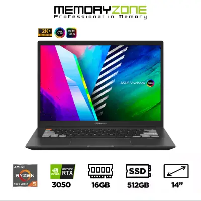 Máy tính Laptop Asus Vivobook Pro 14X OLED M7400QC-KM013W (Ryzen 5 5600H, RTX 3050 4GB, Ram 16GB DDR4, SSD 512GB, 14 Inch OLED 2.8K)