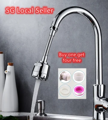 [SG Local Seller] 360 Degree Rotating Faucet Sprayer Flexible Water Saving Tap Faucet Bubbler Aerator Filter Kitchen Sink Faucet Nozzle Sprayer
