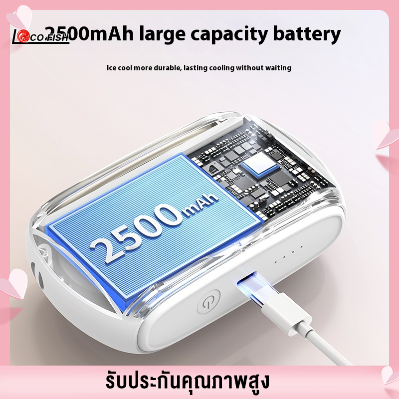 Loco Fish 2025 mới xách tay cổ Fan ngoài trời sạc đuwojc bằng USB bàn nhỏ Quạt không cánh cầm tay