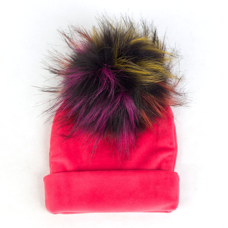 Nbhgy geebro mùa đông warme chế độ niedlichen bé mädchen jungen Samt Beanie hüte Ins solide Weichen diken flanell Babys Kinder giả pelz Pom Pom Túp lều mkjiu