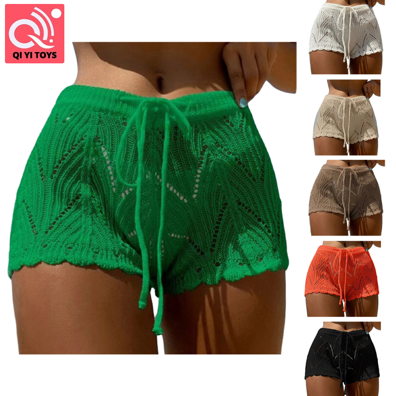 100%Authentic Women Hollow Out Board Shorts Summer Sexy Swim High Waist