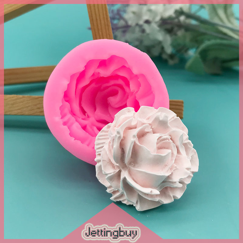 【Jettingbuy】 Flash Sale 1PC hoa hồng Silicone khuôn DIY hoa nhựa trường hợp điện thoại đầu dây Thẻ tóc trang sức phụ kiện Khuôn sô cô la bánh Silicone khuôn