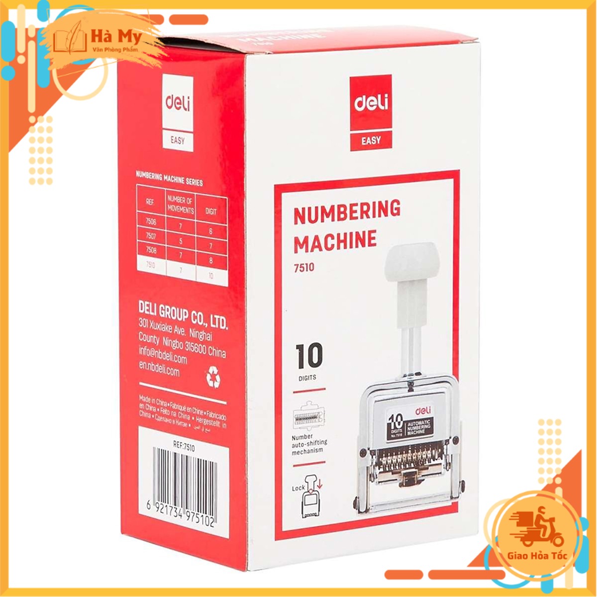 Dấu nhảy 10 số deli 7510 - nhảy số tự động