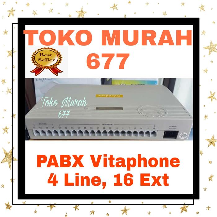 PABX VITAPHONE 4 LINE, 16 EXTENSION Harga  2,820,000 rupiah*Gratis Ongkir