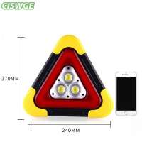 [CISWGE Auto] Xách tay LED cảnh báo tam giác nhấp nháy ánh sáng cho xe khẩn cấp sự cố cầm tay an toàn Đèn bên đường cảnh báo phản chiếu