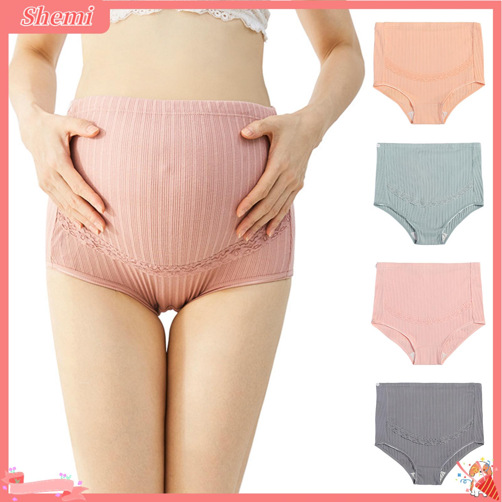 Shemi Maternities quần lót đồ lót nữ thoải mái eo cao quần lót với bụng hỗ trợ và ren chi tiết cỡ lỡn đồ lót cho phụ nữ mang thai