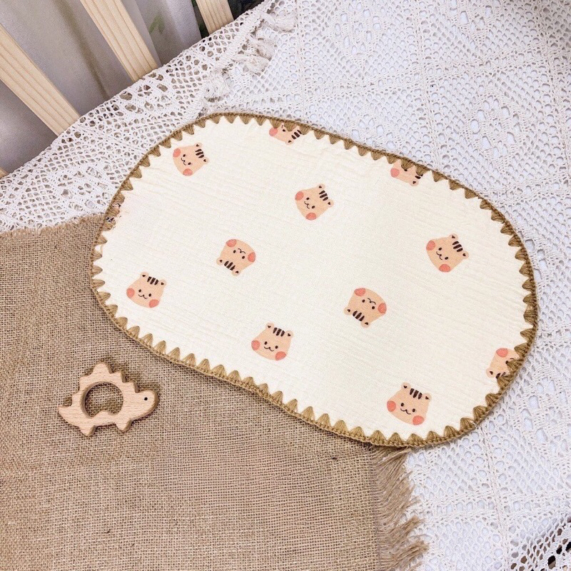 Gối Xô Sơ Sinh - Gối Xô 10 Lớp Muslin Phong Cách Hàn Quốc Cho Bé Sơ Sinh Siêu Mềm Mịn Thấm Hút Mồ Hôi Tốt