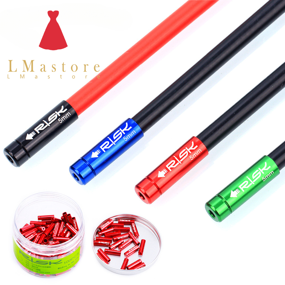LM 10PCS 4mm 5mm Aluminum Alloy Brake Variable Speed Tube Caps for Bicycles