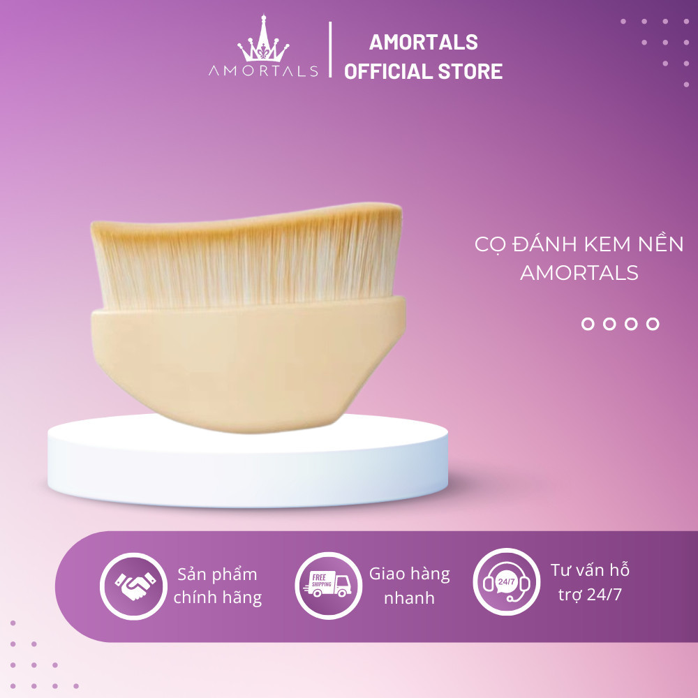 Cọ trang điểm cọ tán kem nền amortals chuyên dụng với đầu cọ siêu mịn mềm mại giúp tán đều kem nền chính xác