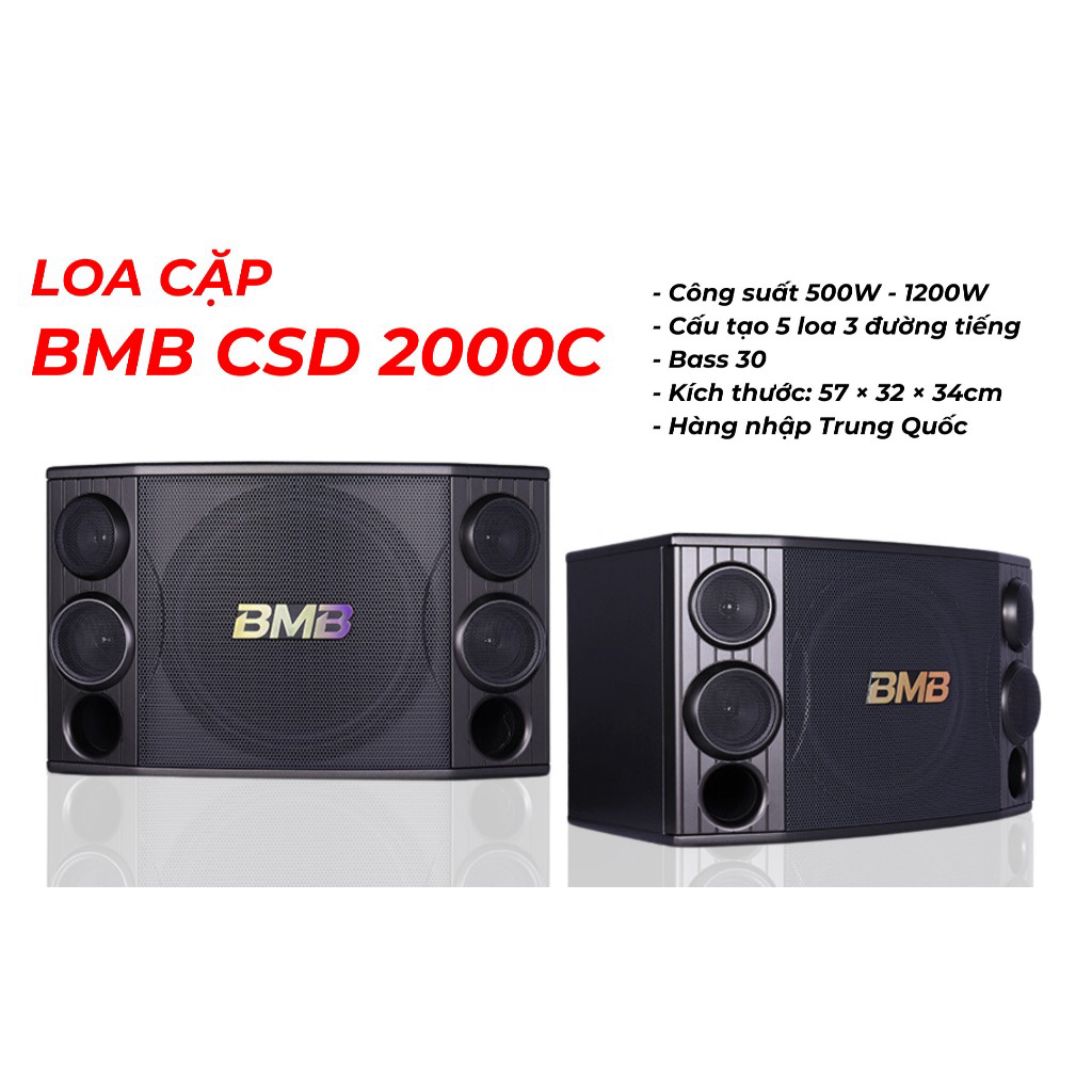 Cặp Loa Dàn BMB 2000C Nhập Khẩu - Loa 3 Đường Tiếng, Âm Thanh Trong Trẻo, Bass Siêu Mạnh, Dễ Dàng Kế