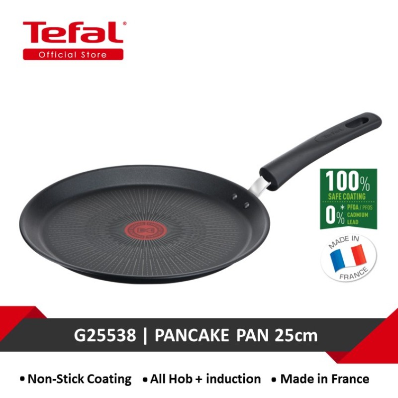 Tefal Unlimited Black IH Pancake Pan 25cm G25538 Singapore