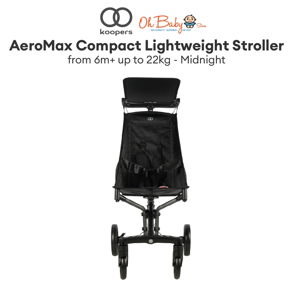 Koopers Aero Max Compact Lightweight Stroller from 6m+ up to 22kg - Midnight