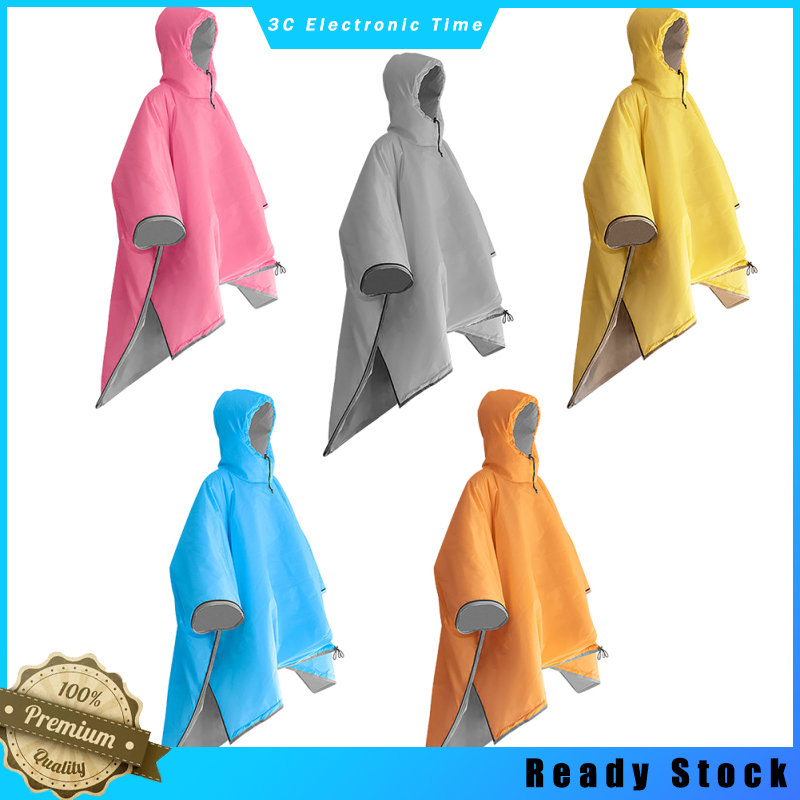 3 In 1 Windproof Sleeping Bag Cotton Cloak Waterproof Rain Poncho With