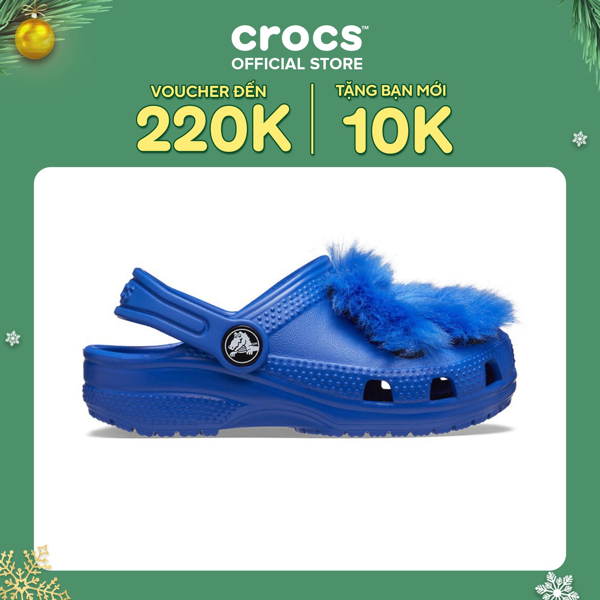 Giày Clog Trẻ Em Crocs Toddler Classic I Am Monster - Blue Bolt