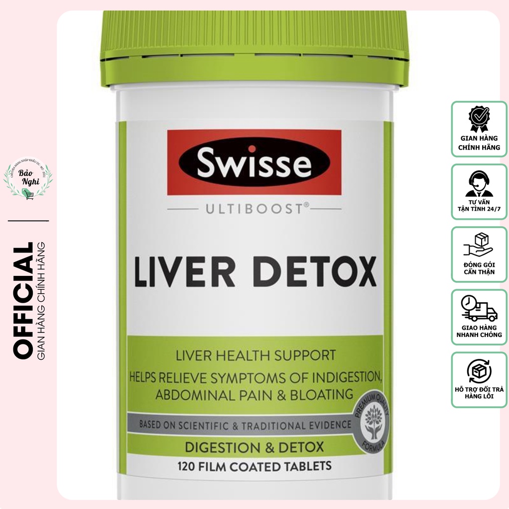 Viên Uống Thải Độc Gan Swisse Liver Detox Hỗ Trợ Tăng Cường Chức Năng Gan