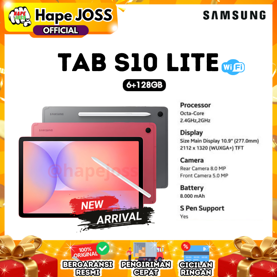 Samsung Galaxy Tab S10 Lite 6/128Gb Wifi Only Official Warranty Harga 4,999,000 rupiah*Gratis Ongkir
