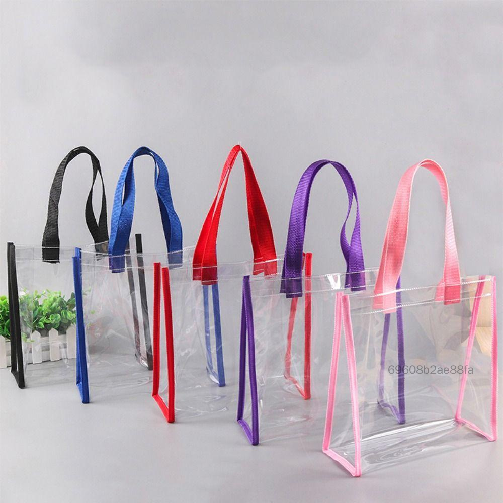 Túi tote dung tích lớn PVC trong suốt - Túi quà tặng mua sắm mỹ phẩm Jelly