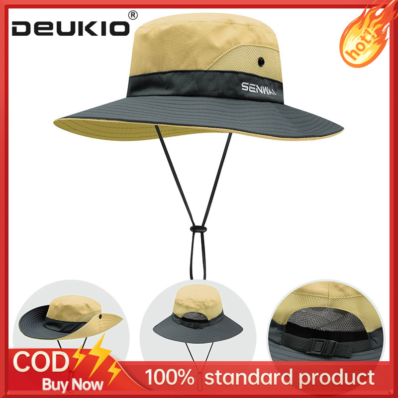 DEUKIO Fisherman's hat, outdoor sunhat, sunscreen, mountaineering, fishing, parent-child travel, sun hat ราคา 151 บาท*ส่งฟรี