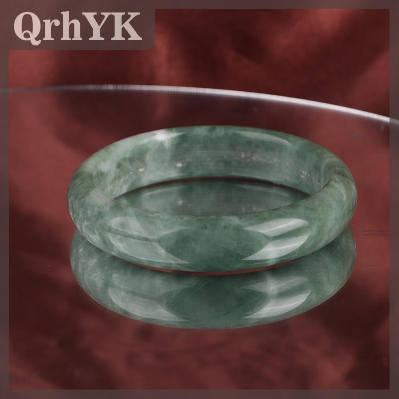QrhYK Màu xanh lá cây Ngọc Bangle Vòng đeo tay quyến rũ đồ trang sức mỹ phụ kiện quà tặng cho phụ nữ