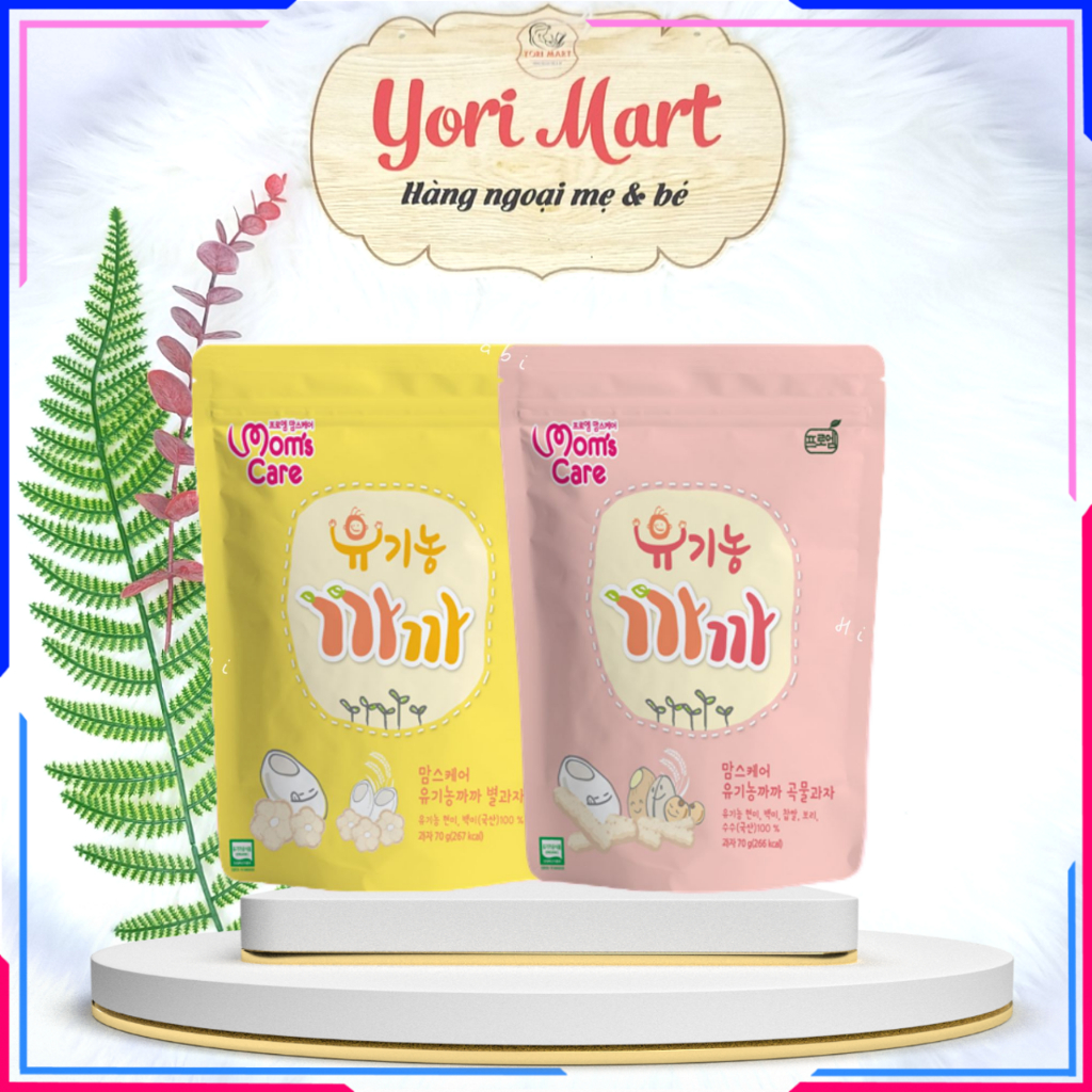 Bánh gạo hữu cơ Mom s Care Hàn Quốc túi 70Gr