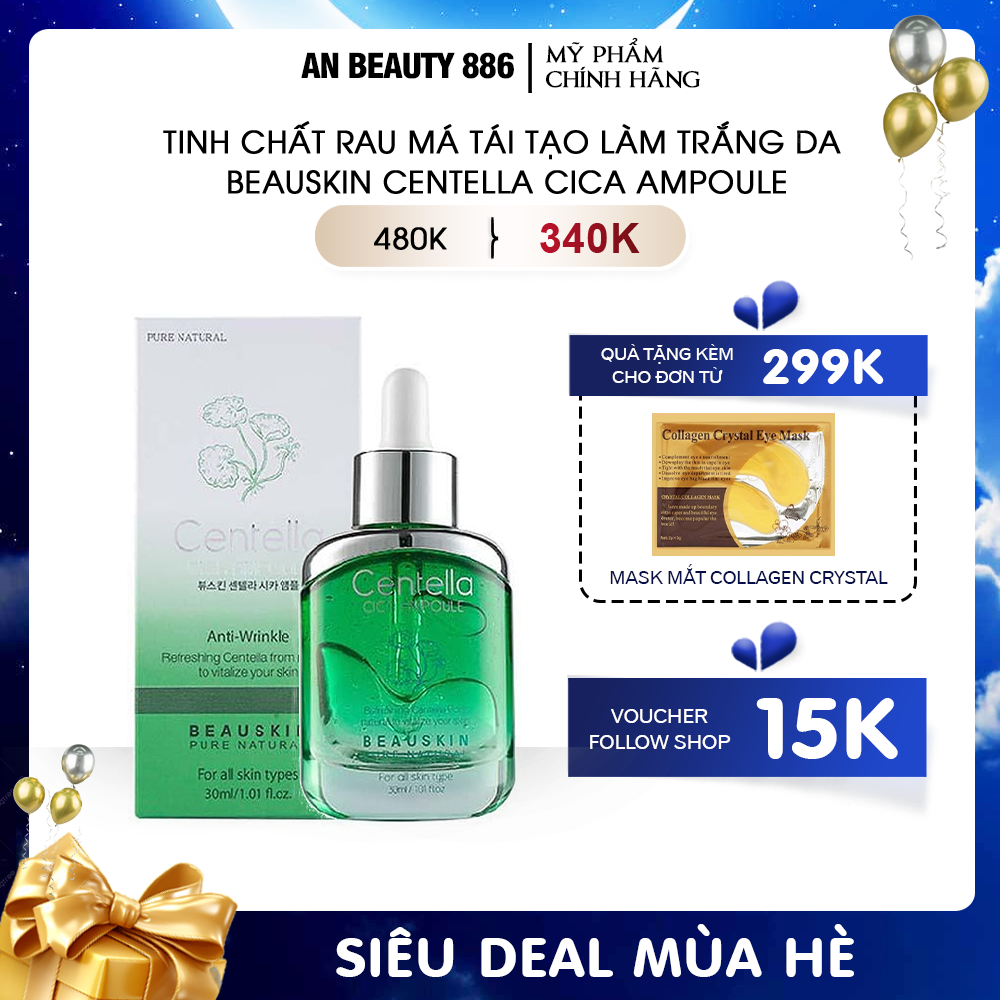 Tinh chất rau má tái tạo làm trắng da Beauskin Centella Cica Ampoule 30ml