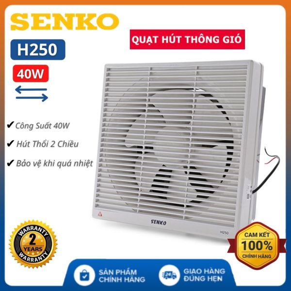 Quạt hút mùi gắn tường Senko H250 (40W) - quạt thông gió 2 chiều nhà bếp , vệ sinh mini công nghiệp , quạt hút mùi tico , quạt thông gió phòng ngủ , quạt thông gió 220V