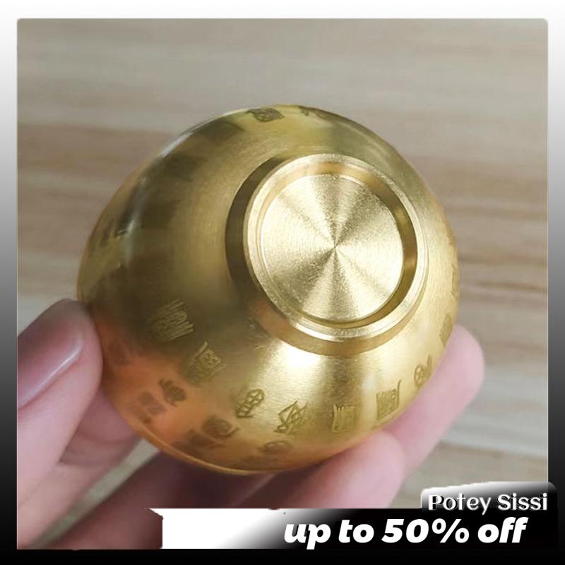Potey Đồng thau tinh khiết baifu xi lanh phong thủy may mắn Fortune cornucopia phòng khách nghiên cứu Máy tính để bàn kho báu Bát trang trí gạt tàn nhỏ
