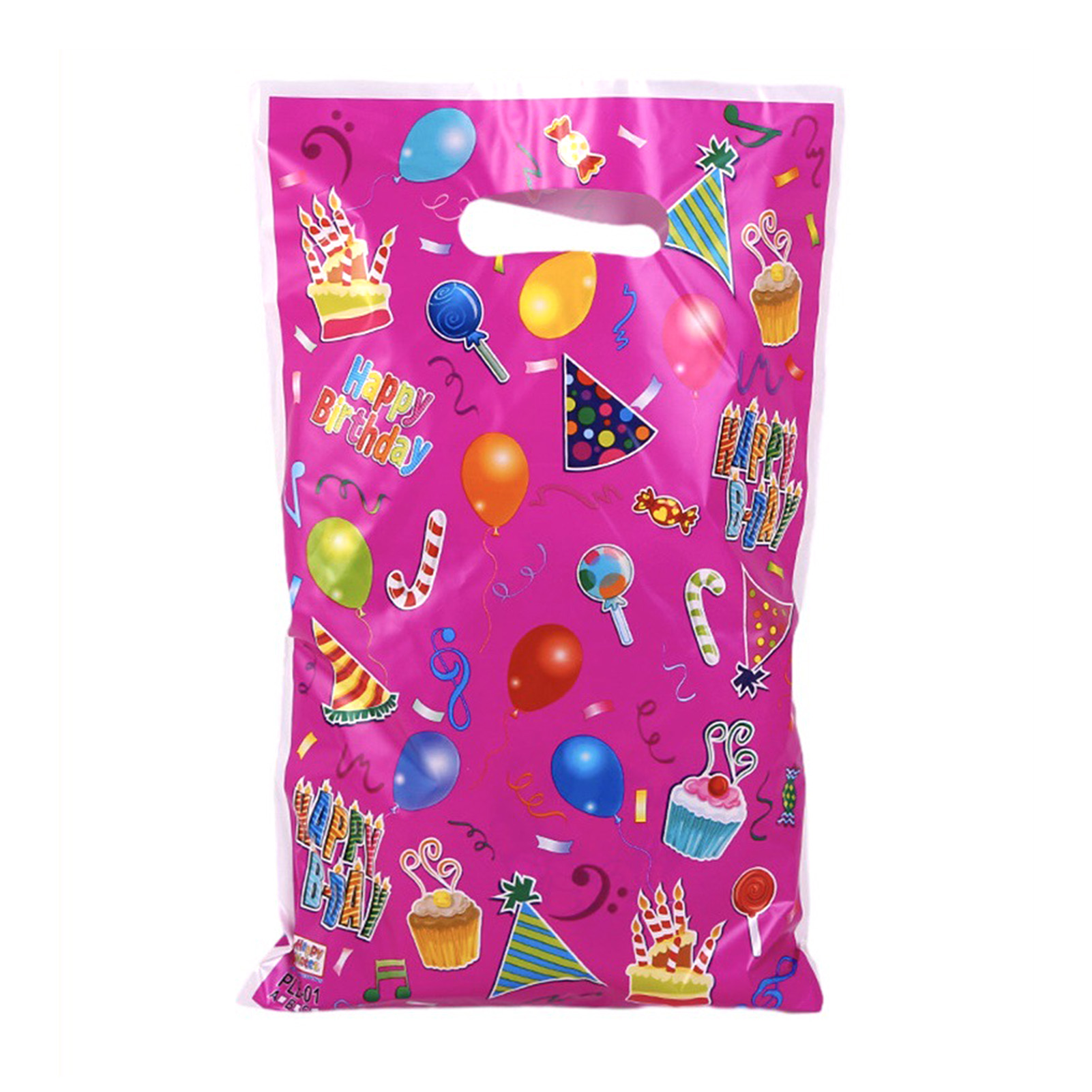 Party Gift Bags Food Grade Bags 50pcs Colorful Candy Goodie Bags with Handles – Large Capacity Cartoon Party Favor Treat Bags for Birthday Gifts Toys and Snacks – Perfect for Kids’ Parties