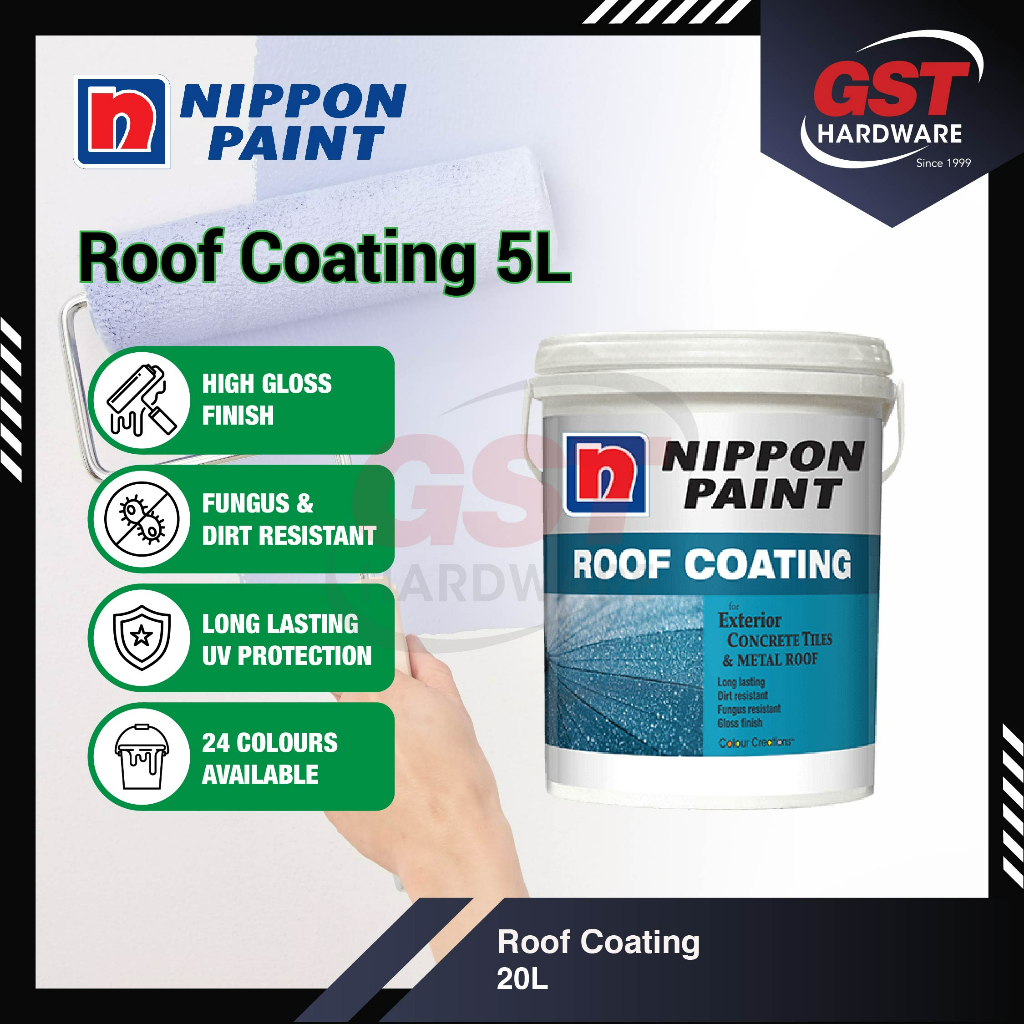 Nippon Paint 5L Roof Coating Roof Paint Exterior Paint Cat