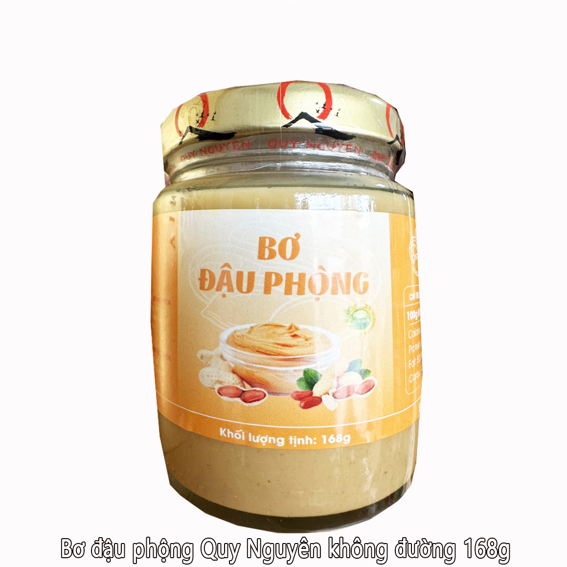 Bơ đậu phộng Quy Nguyên không đường 168g