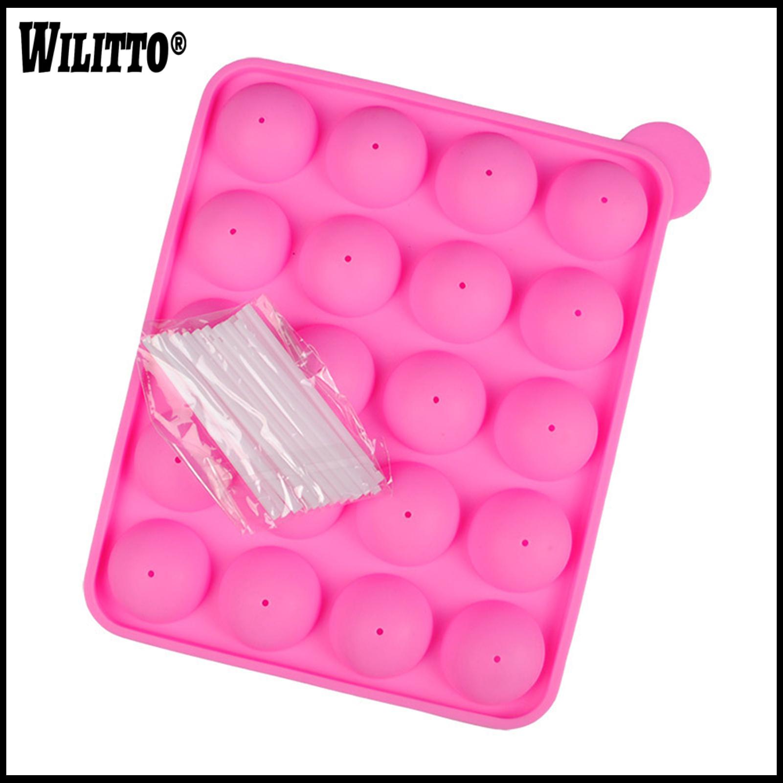 Homemade Cake Pop Kit Non-stick Silicone Lolly Mold 20-cavity Silicone Lolly Pop Cupcake Baking Mold
