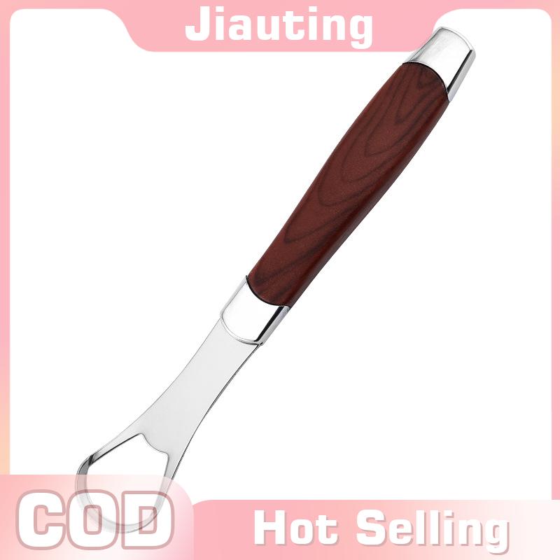 Jiauting Thép không gỉ gỗ hạt Lưỡi Cào lưỡi lớp phủ sạch hơn lưỡi lớp phủ sạch hơn bàn chải lưỡi Miệng công cụ làm sạch hơi thở tươi