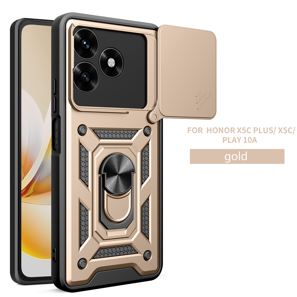 Armor Funda For Honor X5C HonorX5C Plus 4G Case Car Magnetic Holder Ring Phone Case For Honor X5C Plus Lens Protect Cover - Image 4