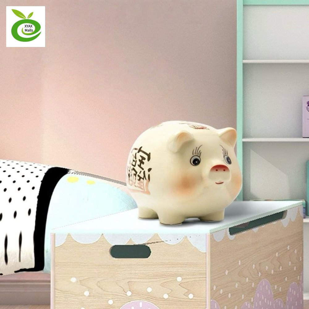 XYAX เซรามิก กระปุกออมสิน รูปสัตว์ ขอให้โชคดี ภาชนะถั่วทองคำ ตกแต่ง ใช้งานได้หลากหลาย กล่องเก็บเหรียญหมู ของตกแต่งบ้าน ราคา 175 บาท*ส่งฟรี