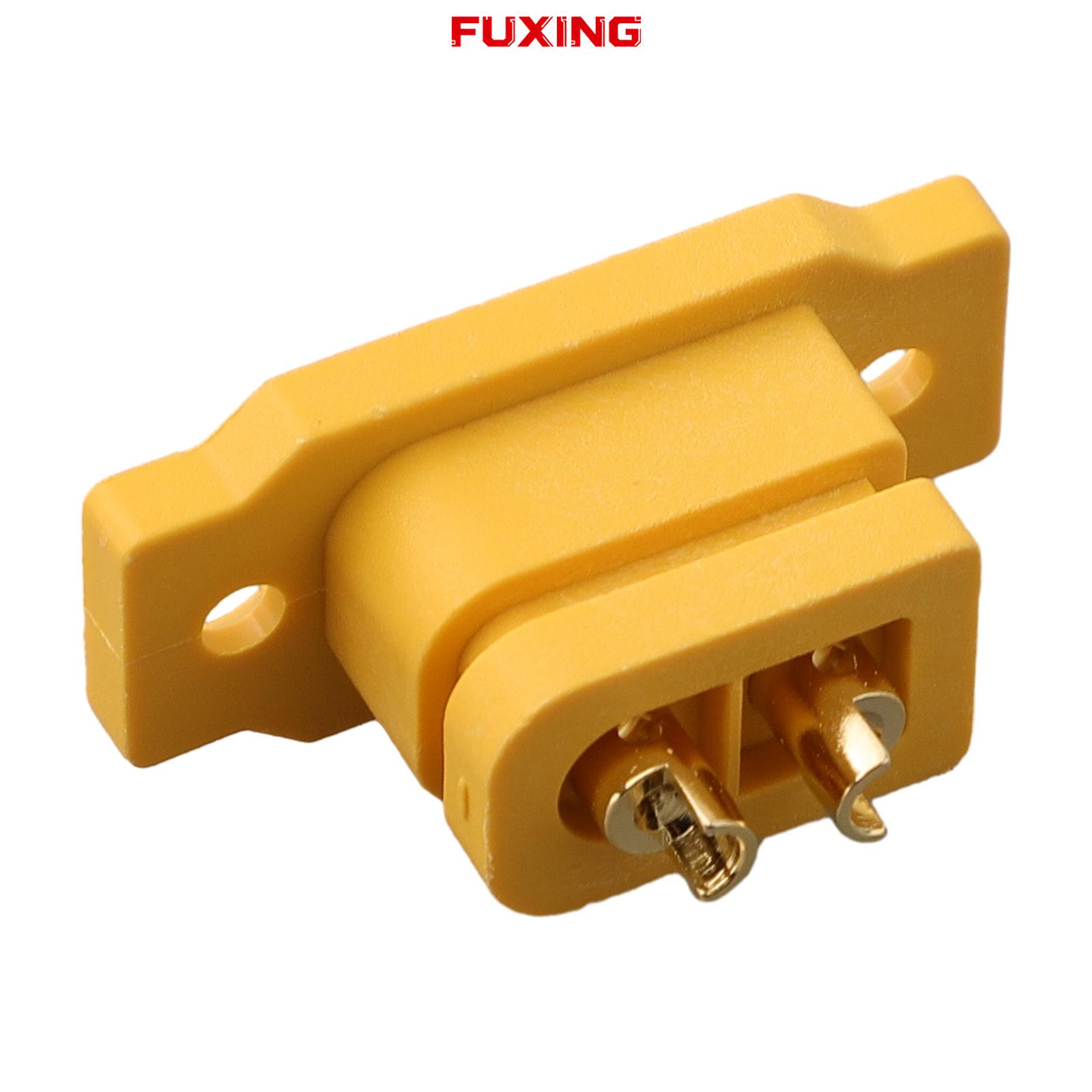 【FUXING】 Gold Plated Spring Contact XT60EF Female Head with Fixed Seat for RC Motors [buy now] ราคา 107 บาท*ส่งฟรี