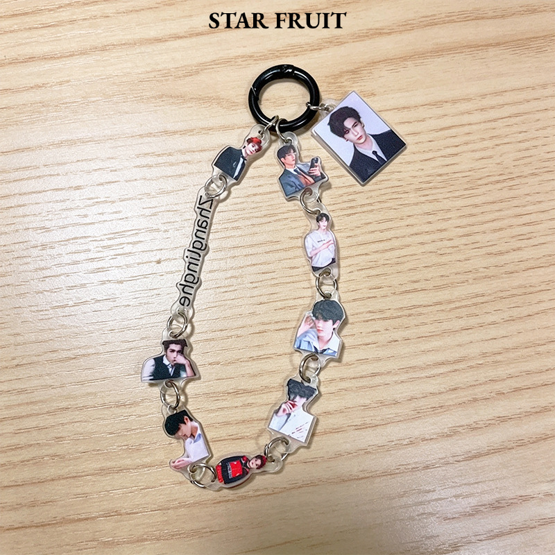 STAR FRUIT⭐ Zhang Linghe Acrylic Photo Keychain Fan Support Custom Pendant Bag Key Chain Creative Small Gift ราคา 21 บาท*ส่งฟรี