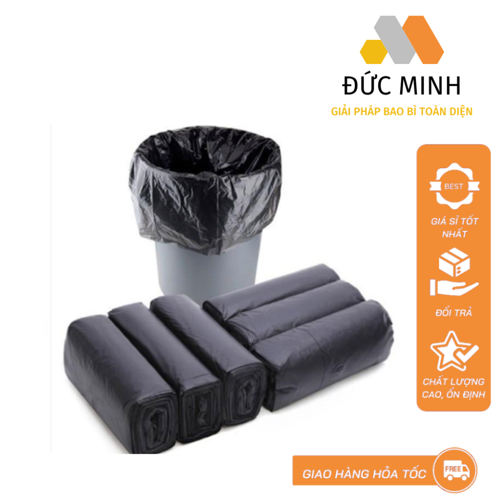 Túi đựng rác loại dày, Túi bóng đen gói hàng 1kg