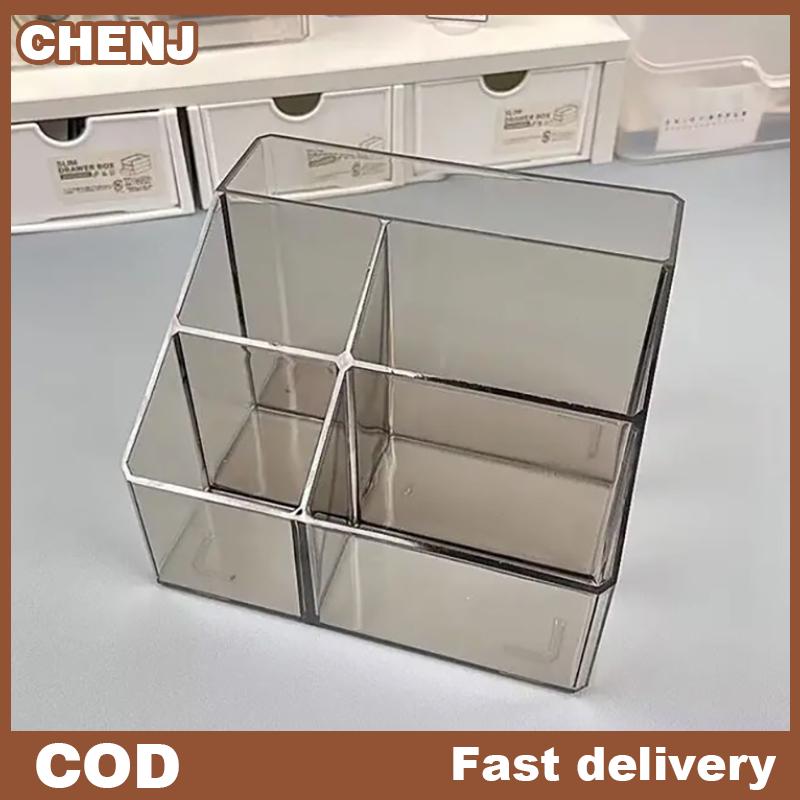 CHENJ Acrylic trong suốt Máy tính để bàn văn phòng phẩm lưu trữ hộp công suất lớn mảnh vỡ phân chia lưu trữ hộp bàn lưu trữ Kệ tổ chức hộp