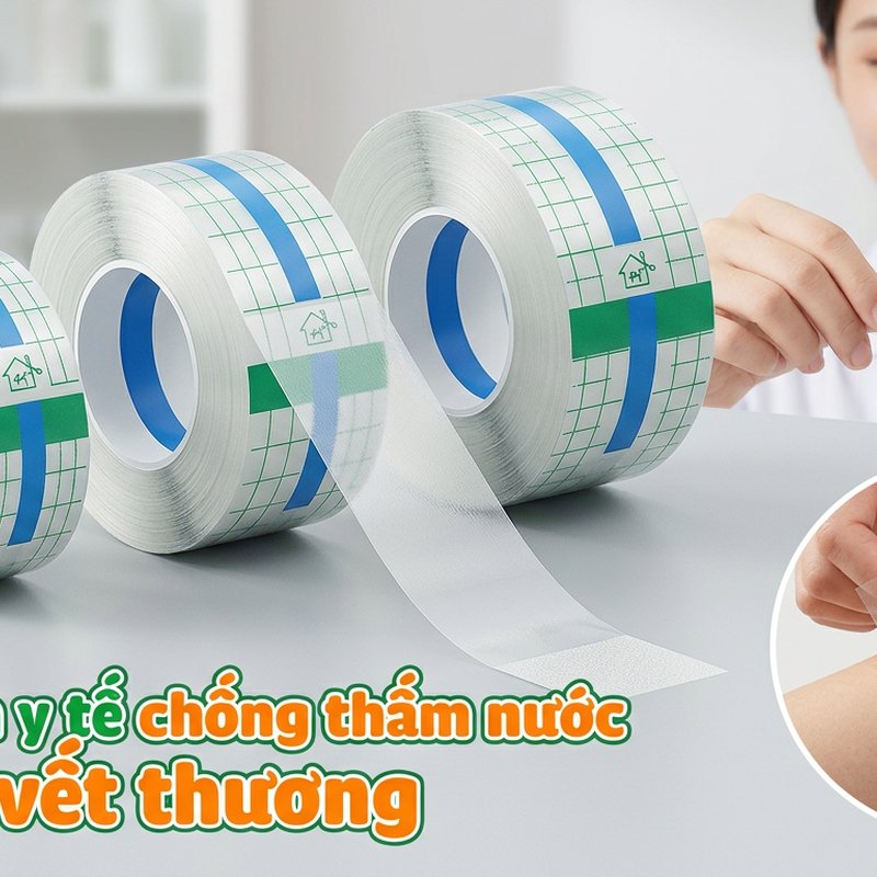 Băng keo y tế cuộn chống nước dính chắc thoáng khí cắt dễ da nhạy cảm bảo vệ vết thương