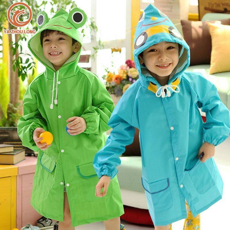 YA ZHOU LONG Áo mưa trẻ em 5 màu Họa tiết động vật hoạt hình Áo mưa trẻ em Áo mưa trẻ em không thấm nước Áo mưa Bộ đồ chống nước cho bé trai và bé gái