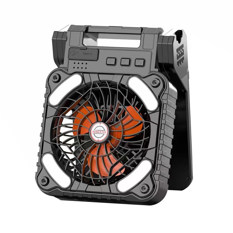 Solar Powered Fan Camping with LED Light, Portable Camping Fan with Solar Panel, Rechargeable Tent Camp Fan