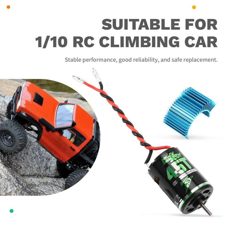 540 20T-45T Waterproof Brushed Motor for 1:10 RC Car Crawler SCX10 Kypsho Gen8