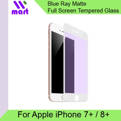 Apple iPhone 8 Plus Tempered Glass Blueray Matte Screen Protector Anti Blue Light Ray Matte (White)